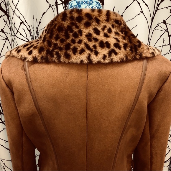 Marvin Richards Leopard Fur Suede Coat Jacket Med - Picture 11 of 16